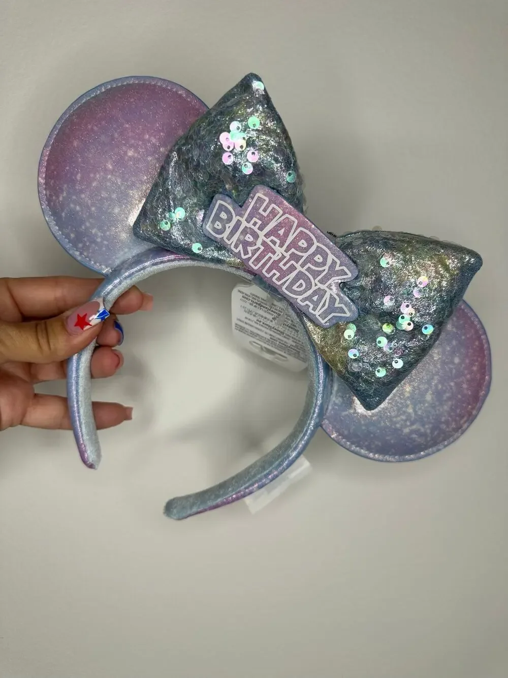 Disney Parks Happy Birthday iridescent Ears